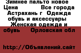 Зимнее пальто новое › Цена ­ 2 500 - Все города, Астрахань г. Одежда, обувь и аксессуары » Женская одежда и обувь   . Орловская обл.